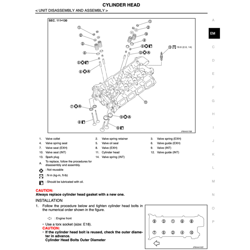 NISSAN SERENA C26 (2010-2016) SERVICE WORKSHOP MANUAL