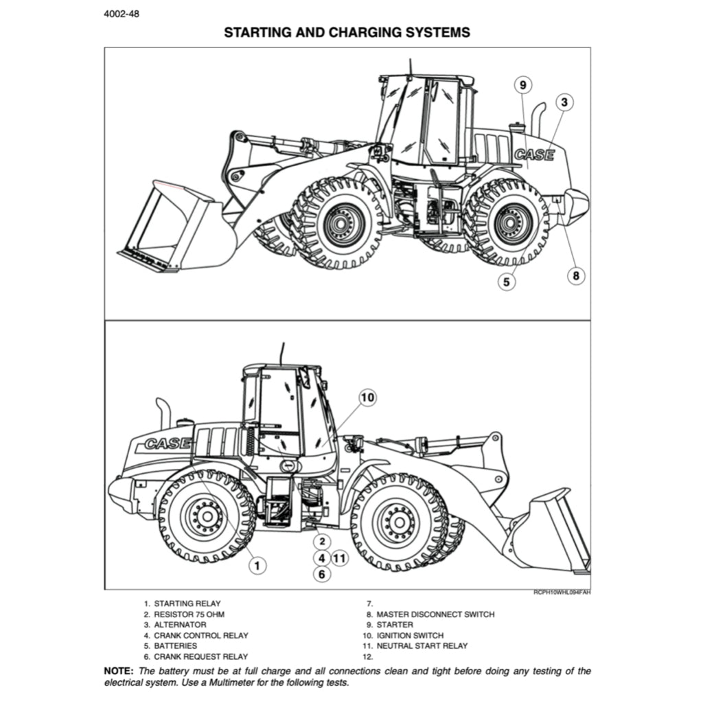 CASE 821F / 921F WHEEL LOADER SERVICE WORKSHOP MANUAL + PARTS CATALOGUE