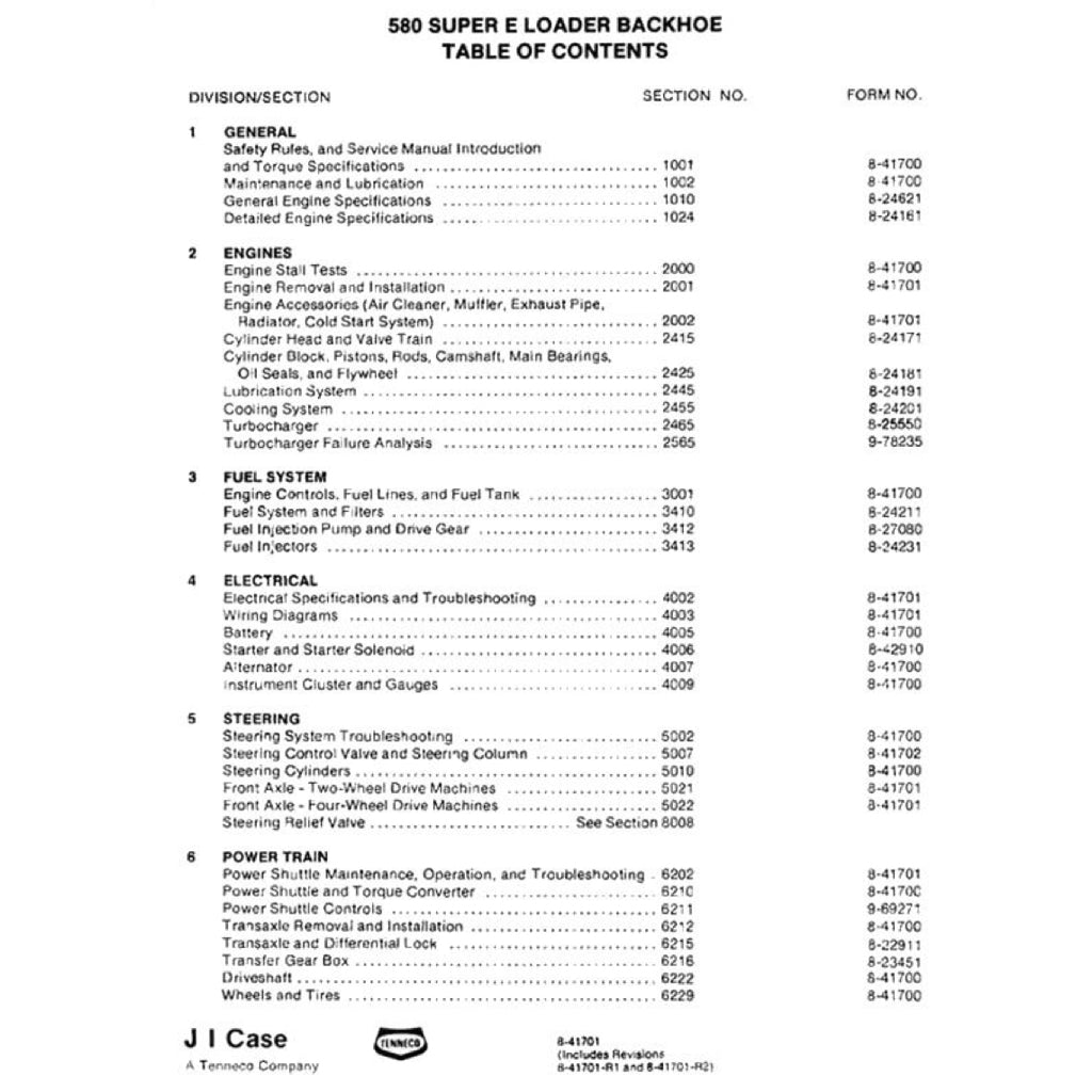 CASE 580E 580SE LOADER BACKOE SERVICE WORKSHOP MANUAL+ PARTS CATALOGUE