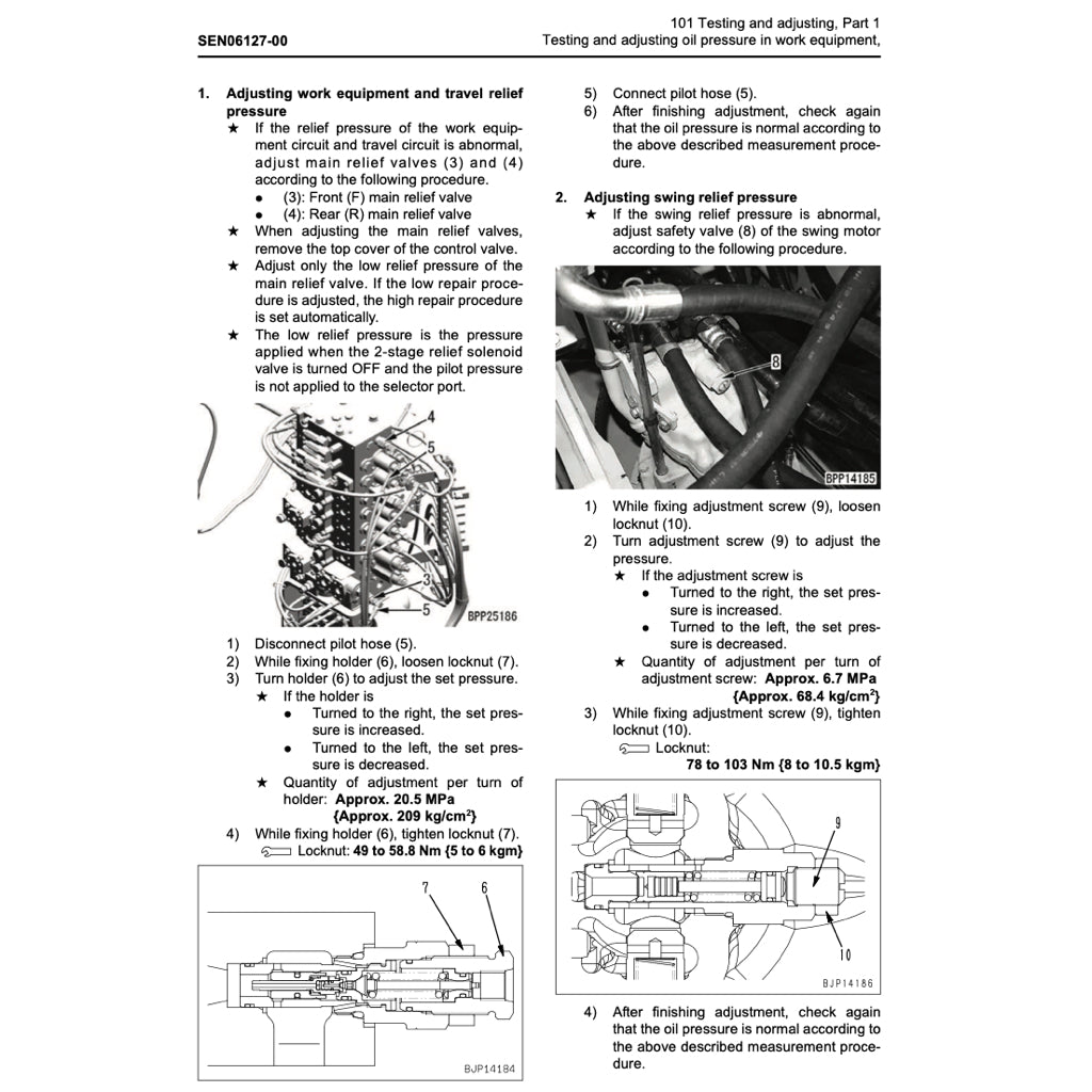 KOMATSU PC200/210/220/25 LC-6 SERVICE WORKSHOP MANUAL + PARTS CATALOGUE