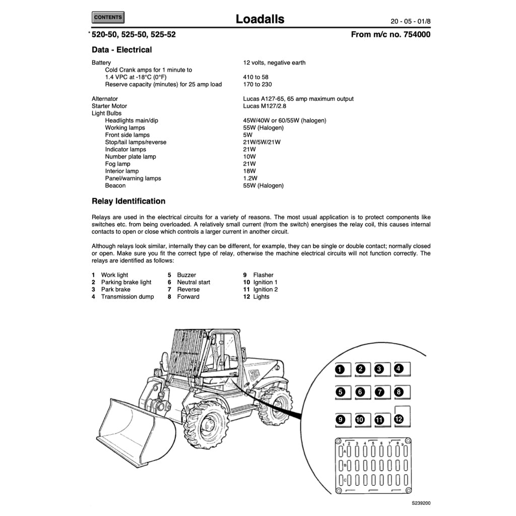 JCB SERVICE DATA BOOK (1992-2003) LOADERS / EXCAVATORS / RTFL / FASTRAC