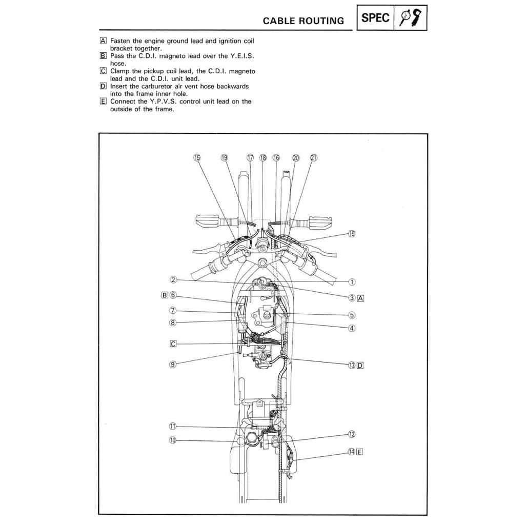 YAMAHA TZR125 (1987-1996) SERVICE WORKSHOP MANUAL + PARTS CATALOGUE + OWNER'S MANUAL