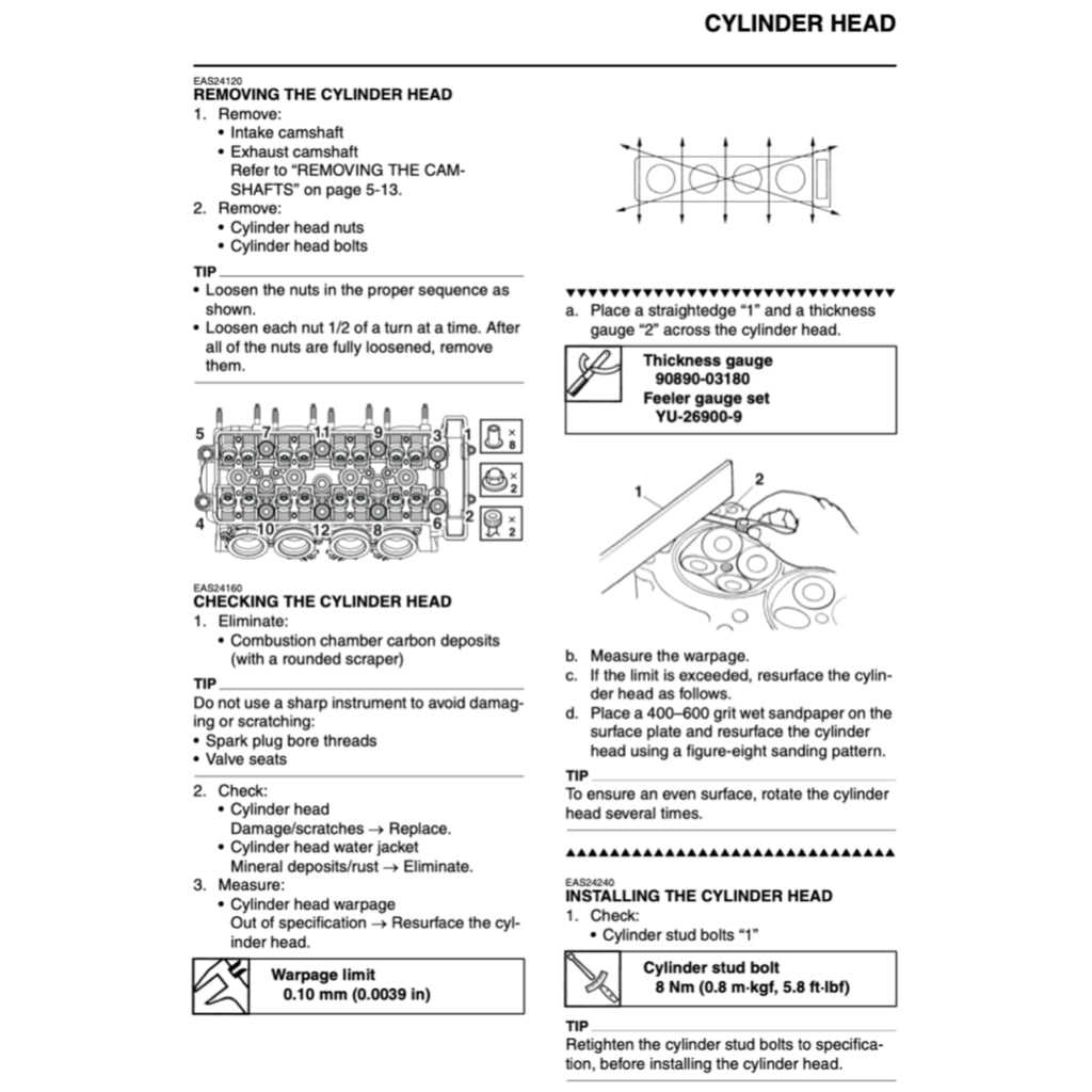 YAMAHA FZ8N FZ8 FAZER8 FAZER 8 (2010-2015) SERVICE WORKSHOP MANUAL + OWNER'S MANUAL