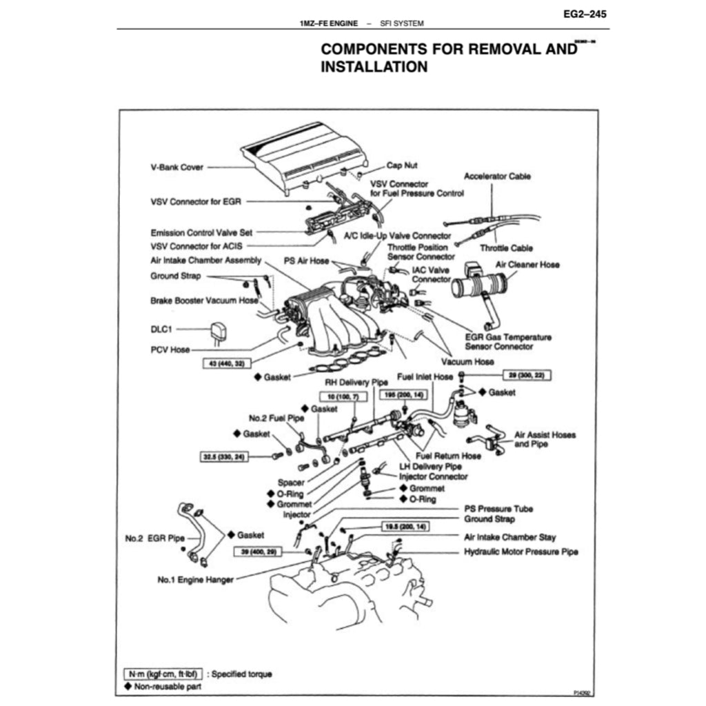 TOYOTA ENGINE 1MZ-FE SERVICE REPAIR WORKSHOP MANUAL