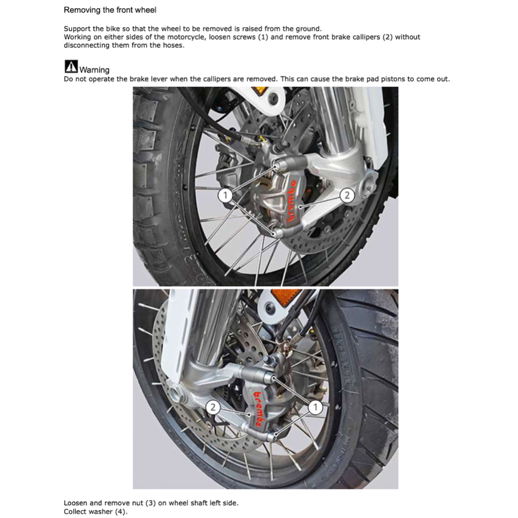 DUCATI DESERT X (2022+) SERVICE WORKSHOP MANUAL + PARTS CATALOGUE + OWNER'S MANUAL
