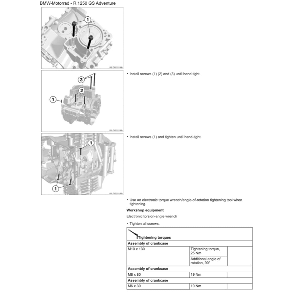 BMW R1250 GS ADVENTURE K51 (2019-2023) SERVICE WORKSHOP MANUAL + RIDER'S MANUAL
