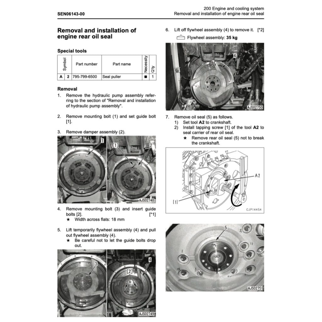 KOMATSU PC200/210/220/25 LC-6 SERVICE WORKSHOP MANUAL + PARTS CATALOGUE