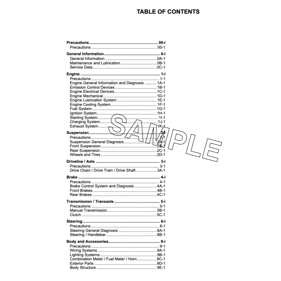 SUZUKI GSX1300BK/A B-KING (2008+) SERVICE WORKSHOP MANUAL + OWNER MANUAL