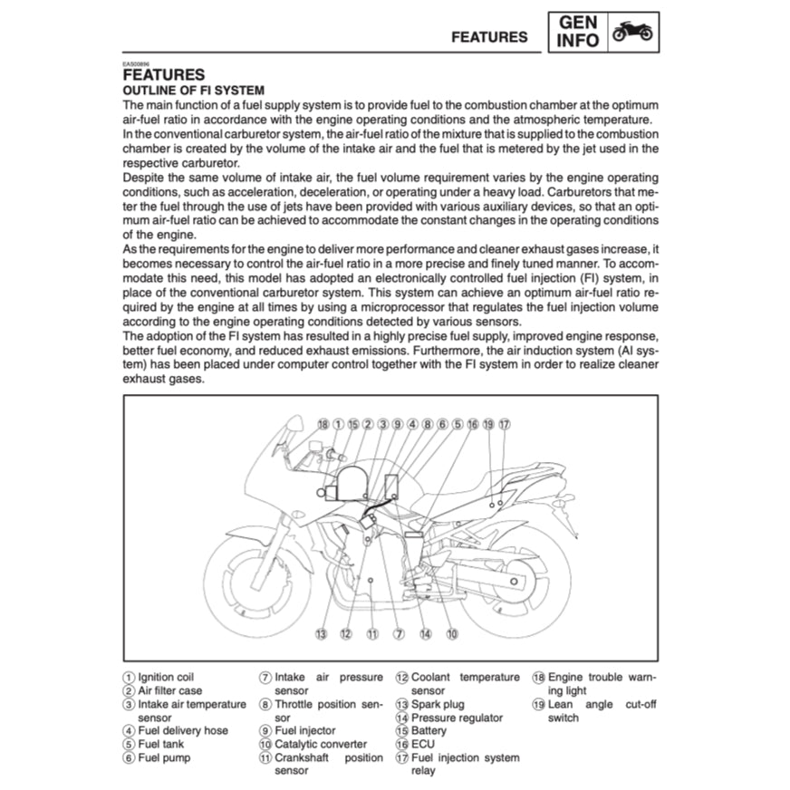 YAMAHA FZ6 FAZER6 FAZER 6 (2004-2009) SERVICE WORKSHOP MANUAL + PARTS CATALOGUE + OWNER'S MANUAL