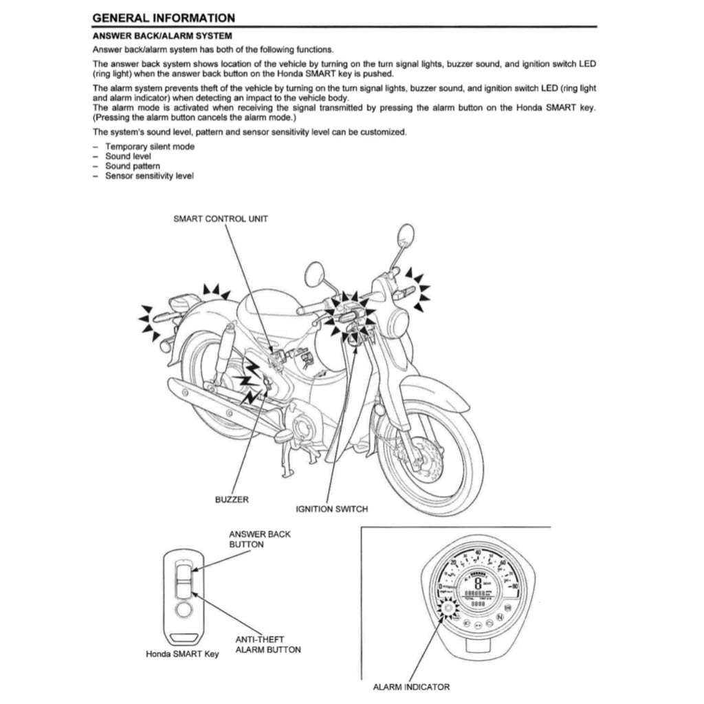 HONDA C125 SUPER CUB (2019+) SERVICE WORKSHOP MANUAL + PARTS CATALOGUE + OWNER'S MANUAL