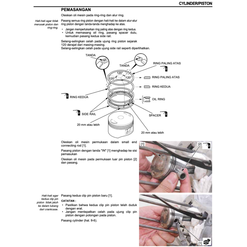 HONDA SPACY 110 NSC110 (2011-2018) SERVICE WORKSHOP MANUAL+PARTS CATALOGUE+OWNER MANUAL - BAHASA INDONESIA