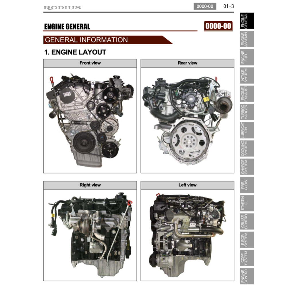 SSANGYONG RODIUS/STAVIC II A150 (2013-2018) SERVICE WORKSHOP MANUAL