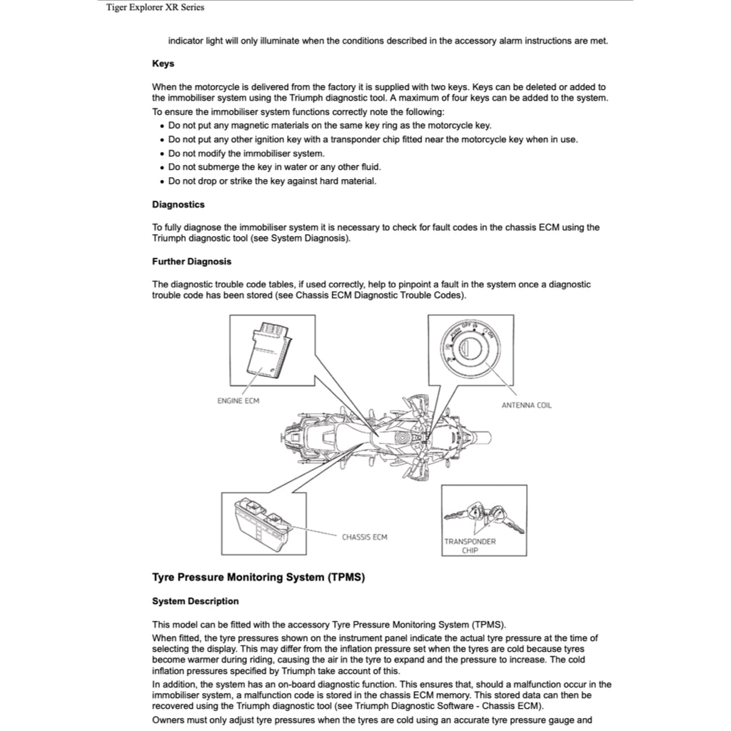 TRIUMPH EXPLORER 1200 XR/XRX/XRT (2016-2021) SERVICE WORKSHOP MANUAL + OWNER'S MANUAL