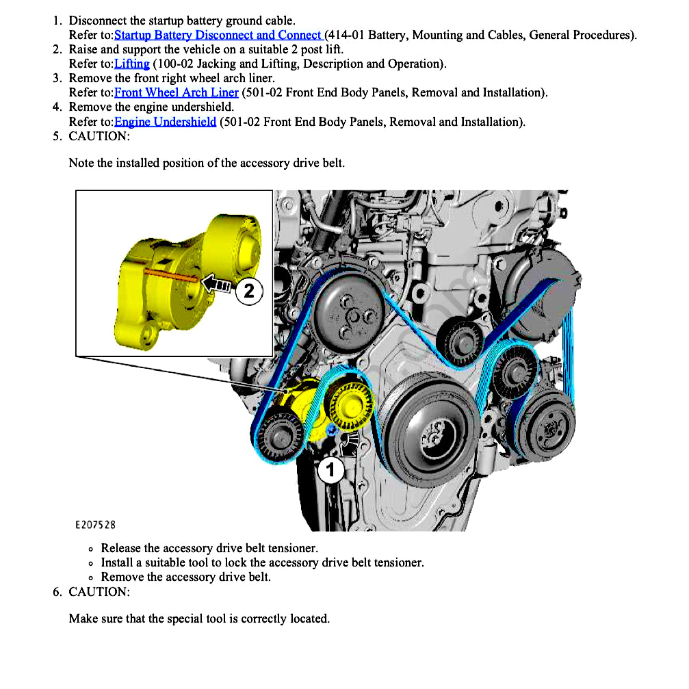 JAGUAR E-PACE X540 Service Workshop Manual (2017+)