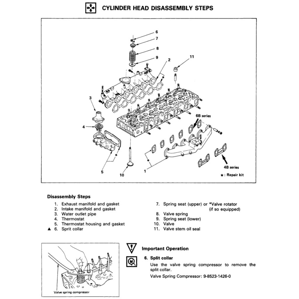 ISUZU ENGINE 4B-6B SERIES (4BB1-4BD1-6BB1-6BD1-6BG1 4BD1T-6BD1T-6BG1T) SERVICE WORKSHOP MANUAL