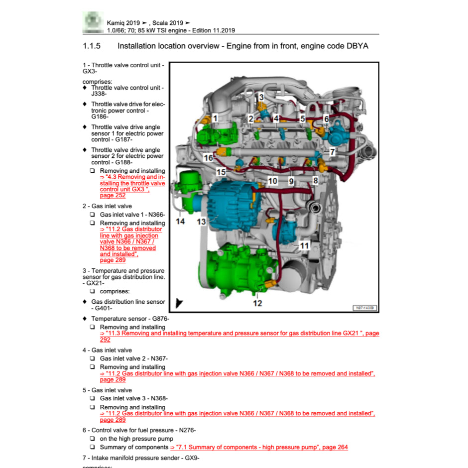 SKODA SCALA (2019+) SERVICE WORKSHOP MANUAL