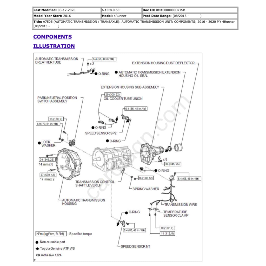 TOYOTA 4RUNNER GRN280/285 (2016+) SERVICE WORKSHOP MANUAL