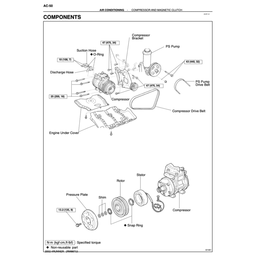 TOYOTA 4RUNNER N180 (1996-2002) SERVICE WORKSHOP MANUAL
