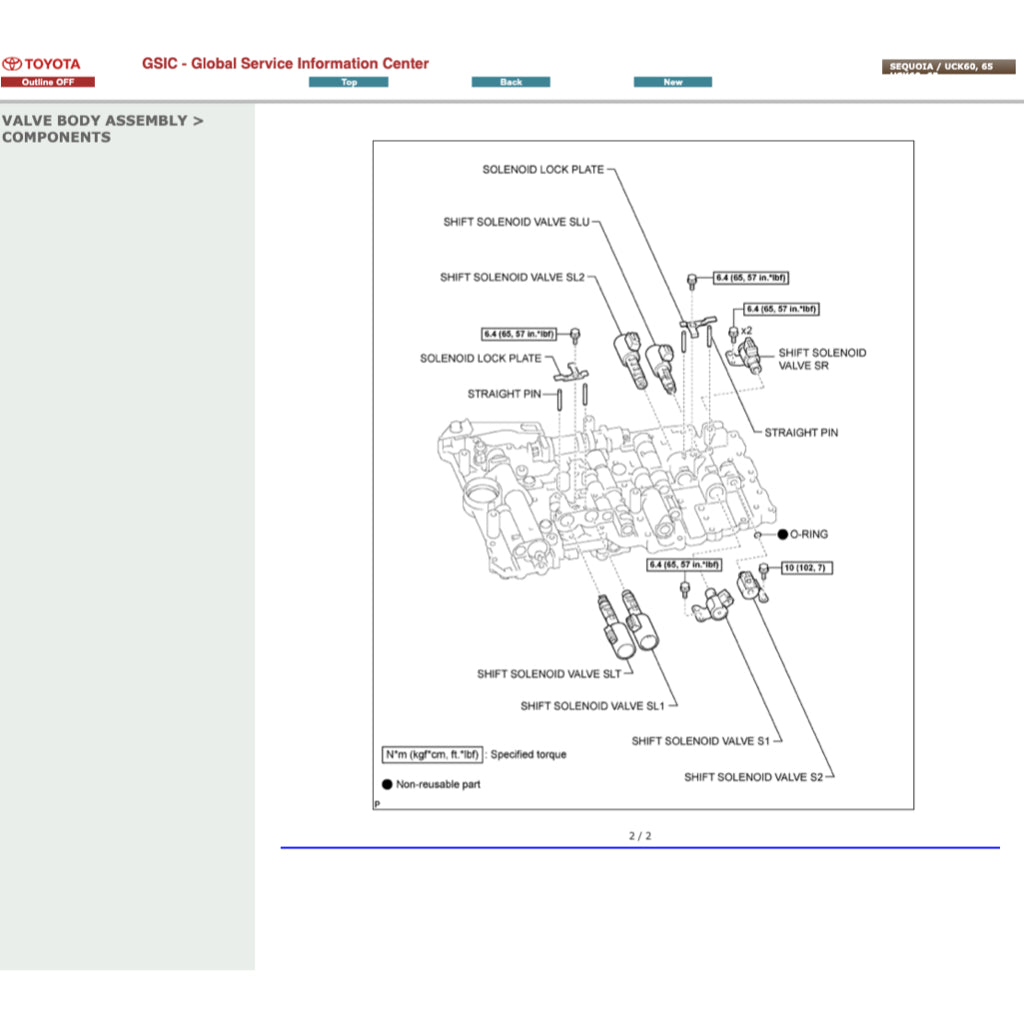 TOYOTA SEQUOIA UCK60/65 (2008-2022) ONLINE SERVICE WORKSHOP MANUAL