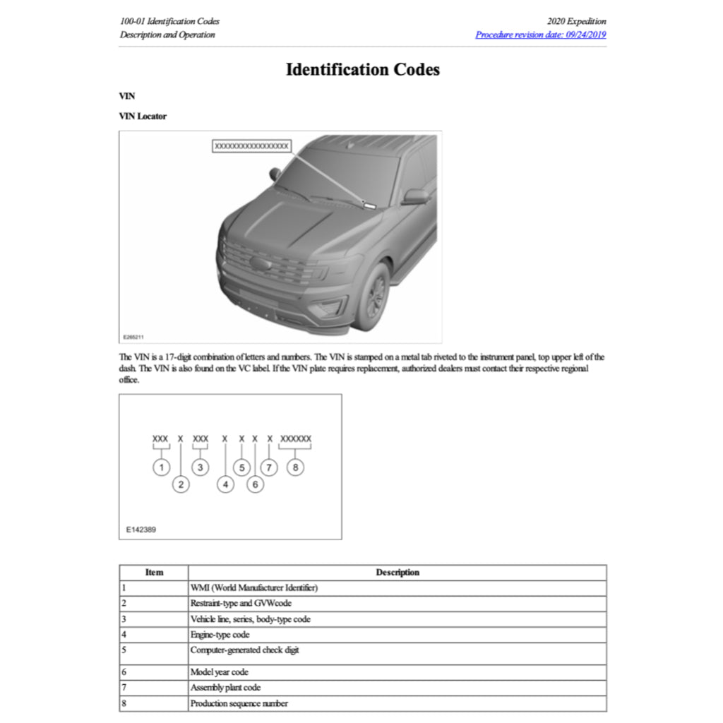 FORD EXPEDITION NAVIGATOR U553 (2018+) SERVICE WORKSHOP MANUAL