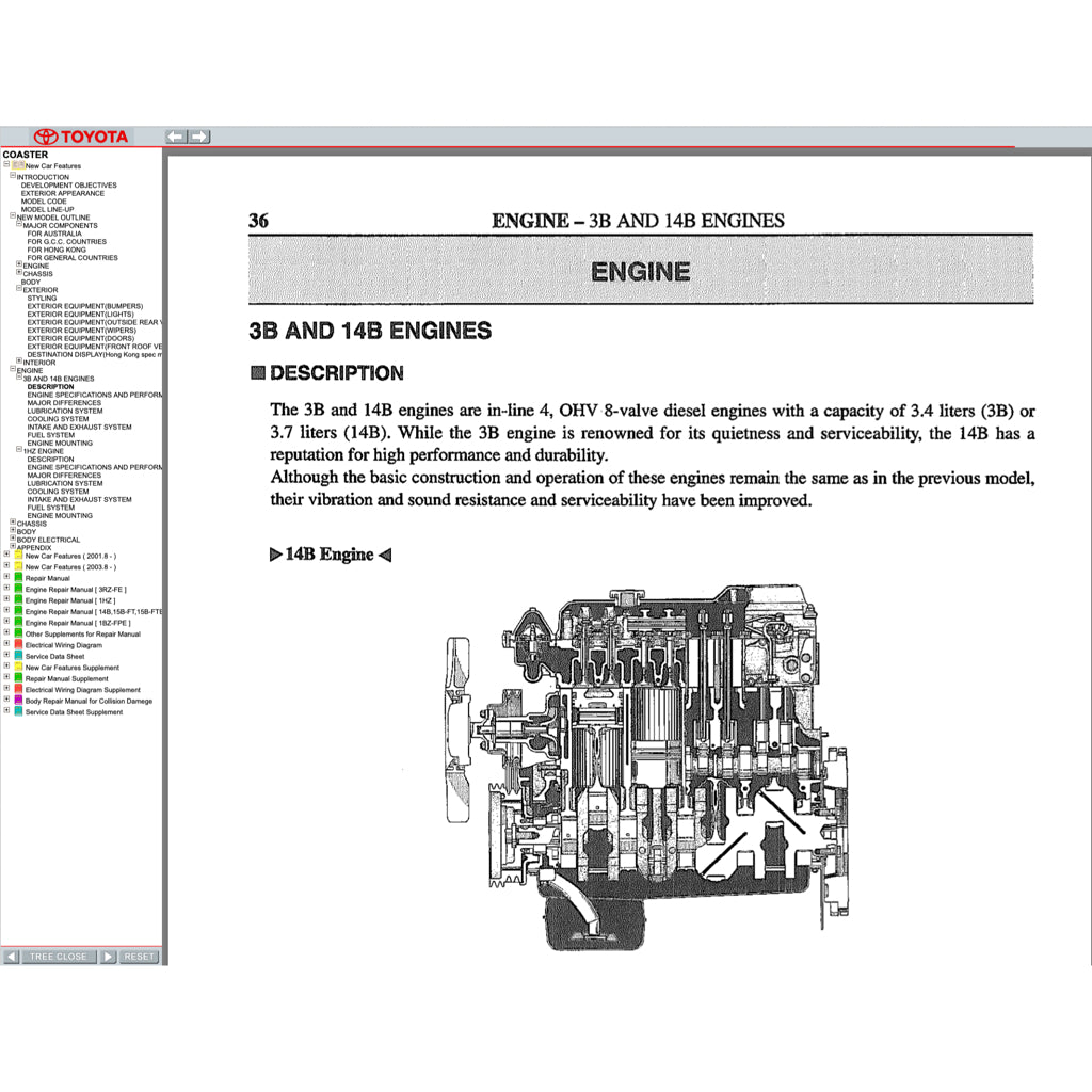 TOYOTA COASTER (1993-2016) SERVICE WORKSHOP MANUAL