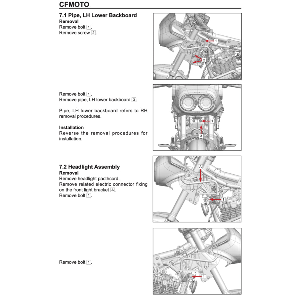 CFMOTO PAPIO XO CF125-8 (2023+) SERVICE WORKSHOP MANUAL + PARTS CATALOGUE + OWNER'S MANUAL