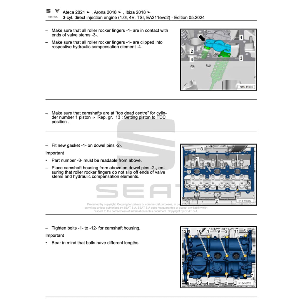 SEAT ATECA KH7 (2016+) SERVICE WORKSHOP MANUAL