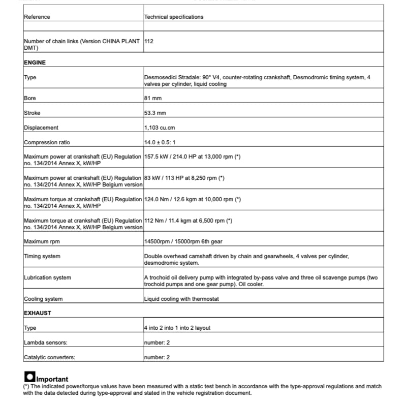 DUCATI PANIGALE V4S (2018+) SERVICE WORKSHOP MANUAL