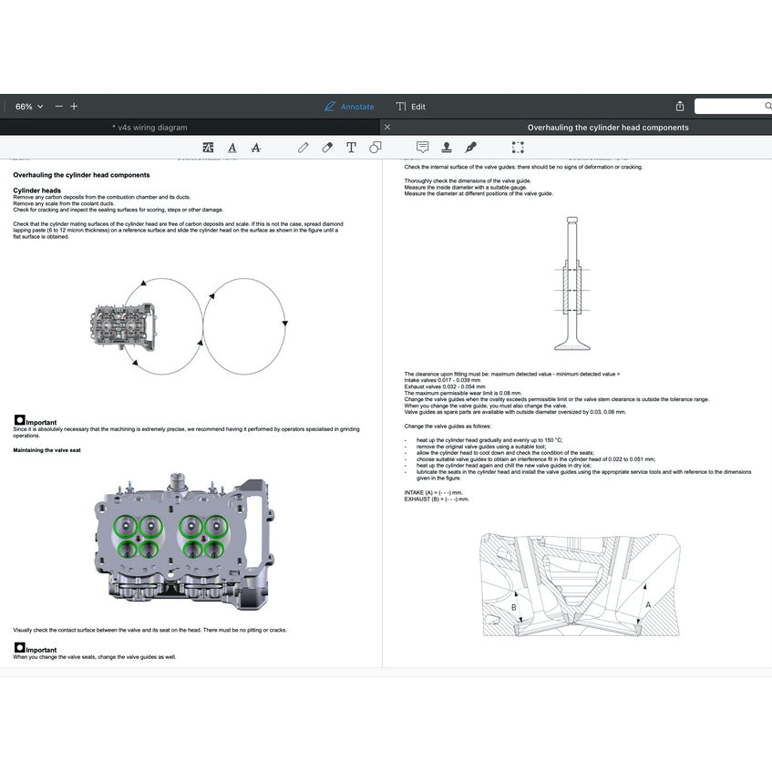 DUCATI PANIGALE V4S (2018+) SERVICE WORKSHOP MANUAL