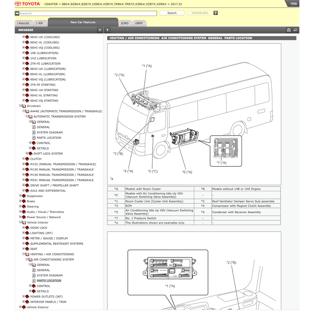 TOYOTA COASTER (2017+) ONLINE SERVICE WORKSHOP MANUAL