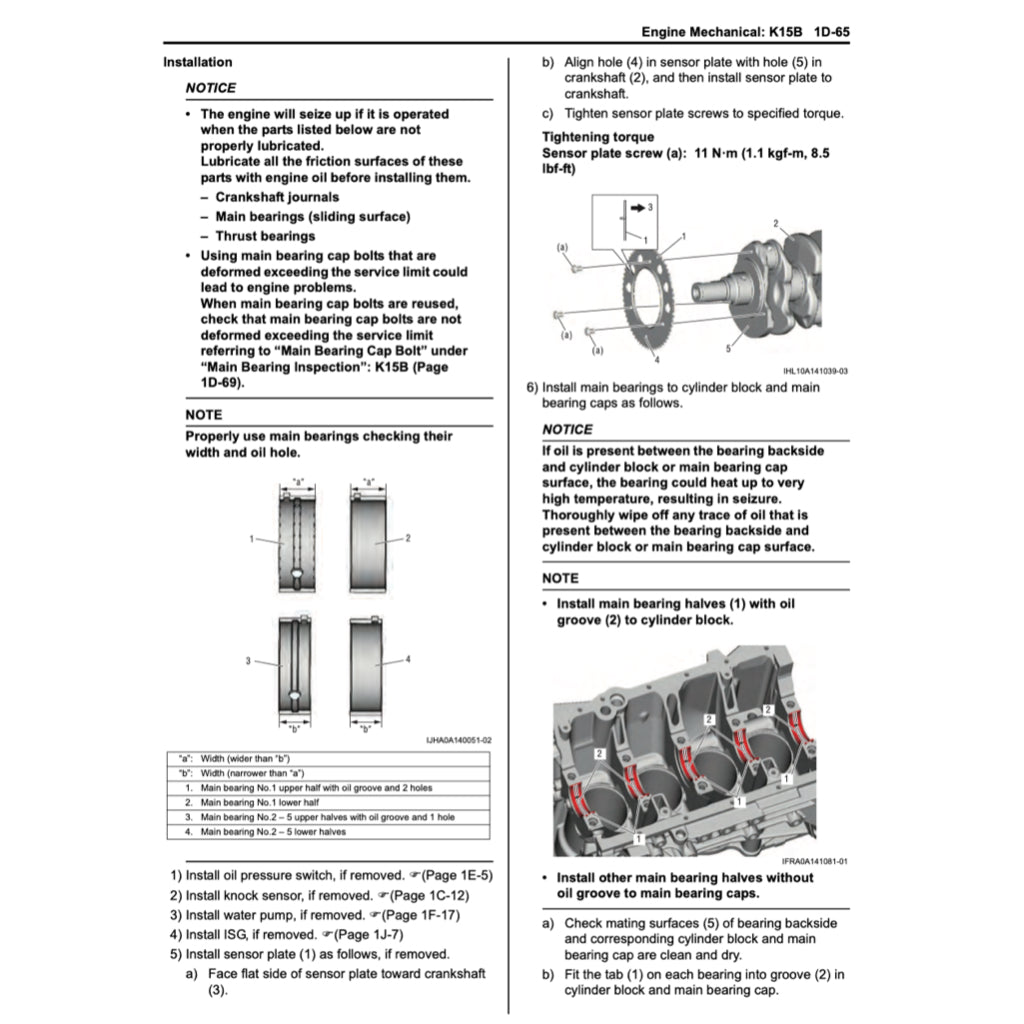 SUZUKI ERTIGA NC HYBRID (2018+) SERVICE WORKSHOP MANUAL