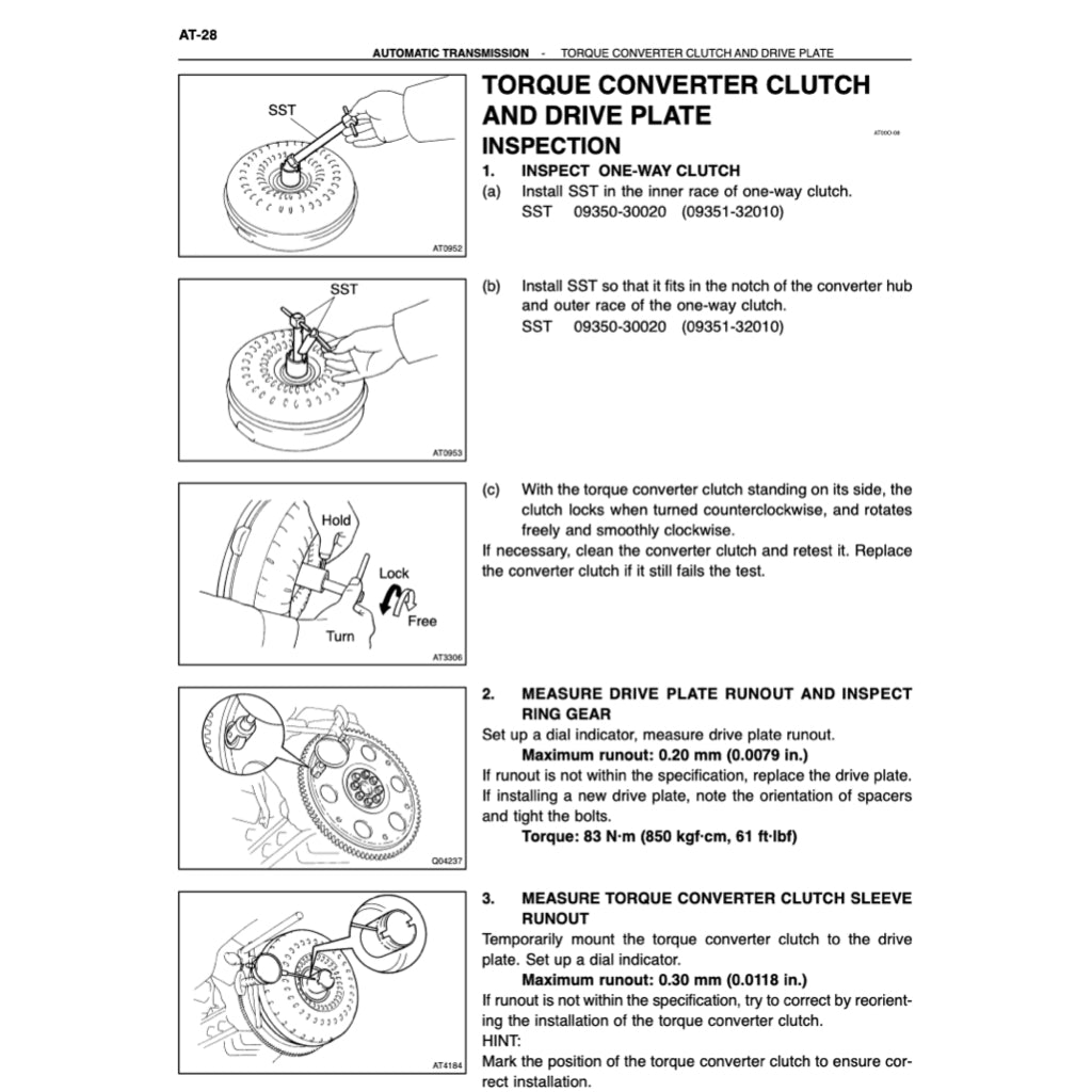 TOYOTA 4RUNNER N180 (1996-2002) SERVICE WORKSHOP MANUAL