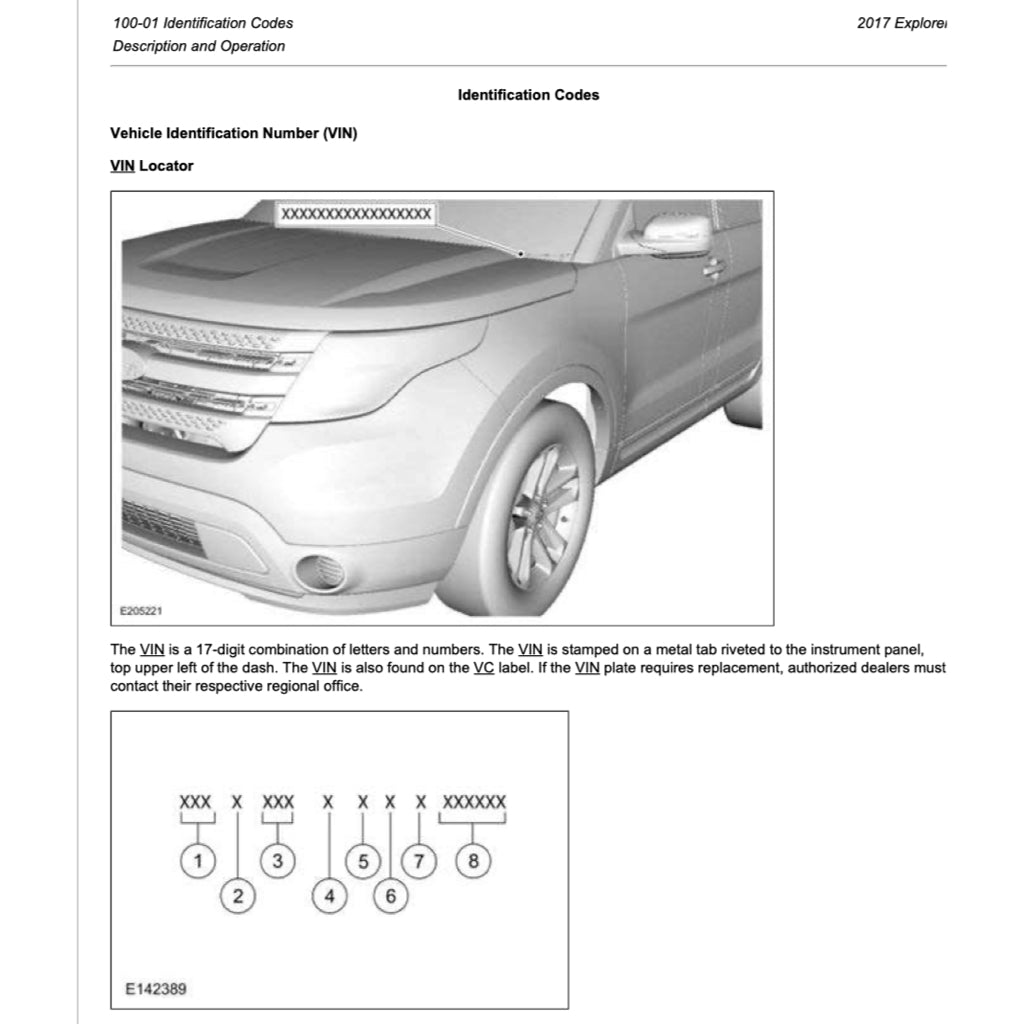 FORD EXPLORER U502 (2011-2019) SERVICE WORKSHOP MANUAL