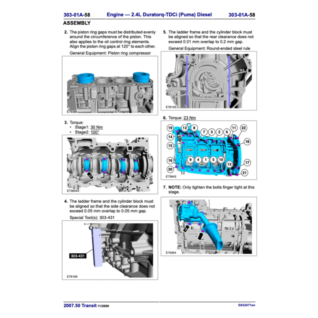 FORD TRANSIT III VM (2006-2013) SERVICE WORKSHOP MANUAL