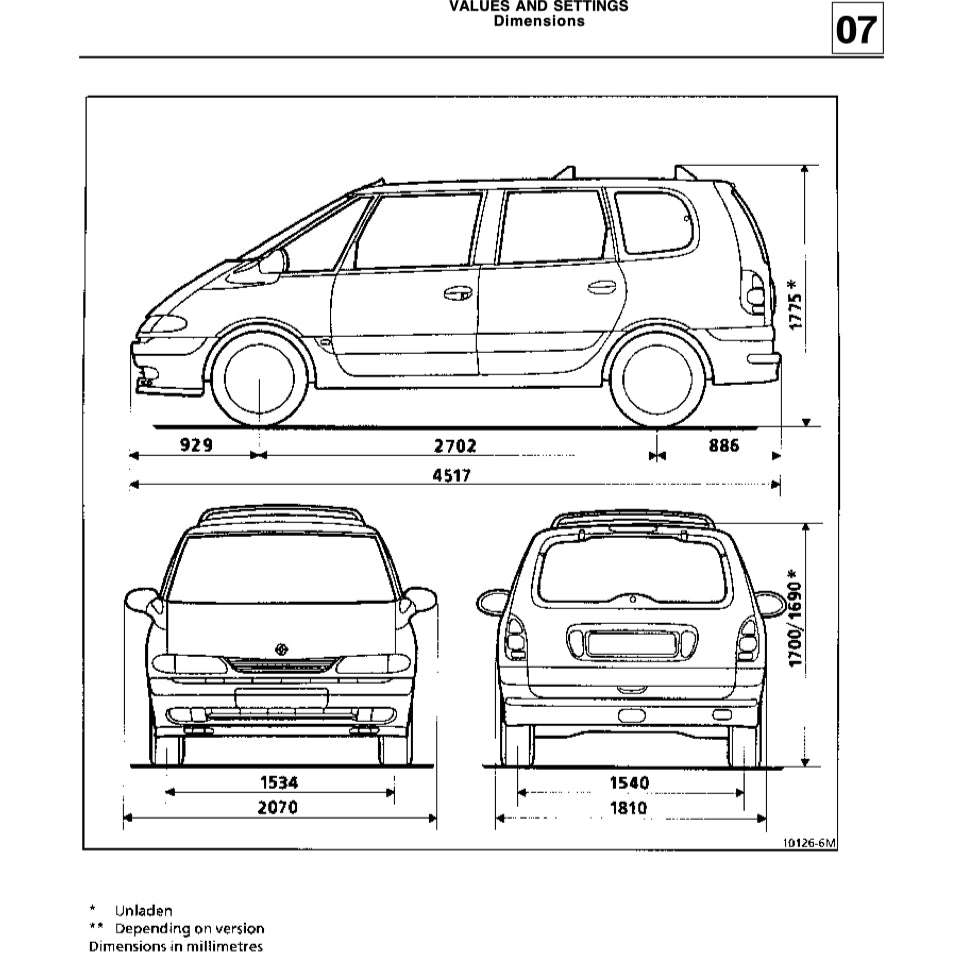 RENAULT ESPACE 3 (1996-2002) SERVICE WORKSHOP MANUAL