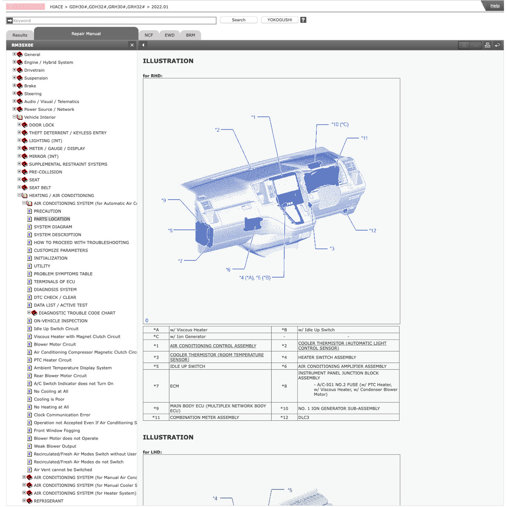 TOYOTA HIACE H300 GDH 300/320 GRH 300/320 (2019+) ONLINE SERVICE WORKSHOP MANUAL