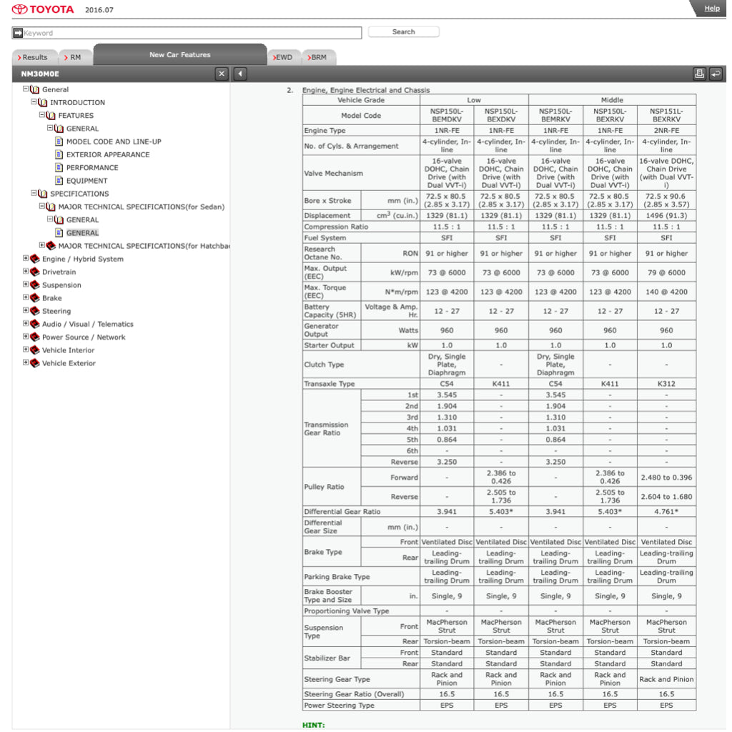 TOYOTA VIOS/YARIS NCP 150 151 NSP 150 151 (2013-2022) ONLINE SERVICE WORKSHOP MANUAL