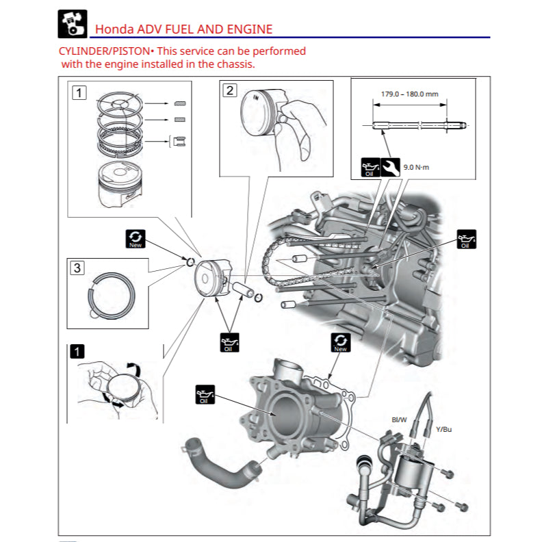 HONDA ADV150 ADV 150 (2020-2023) SERVICE WORKSHOP MANUAL + PARTS CATALOGUE + OWNER'S MANUAL