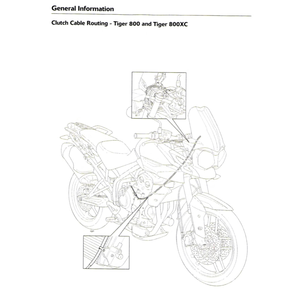 TRIUMPH TIGER 800XC/XCX/XRX (2015-2018) SERVICE WORKSHOP MANUAL + OWNER'S MANUAL