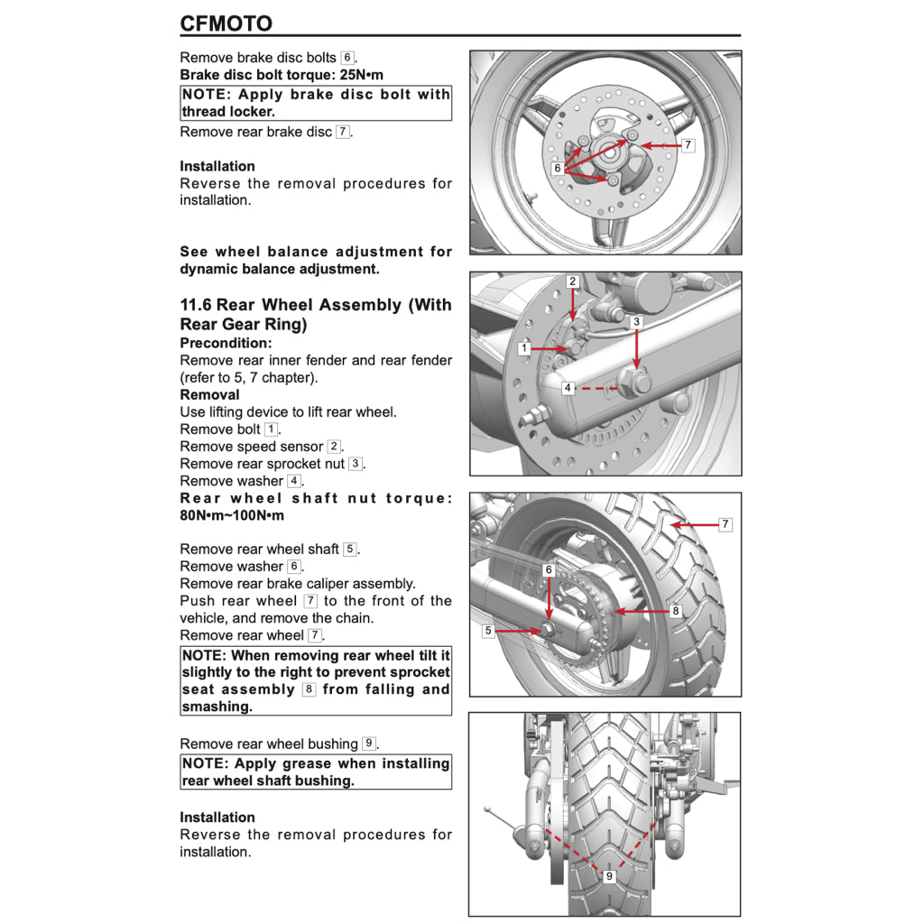 CFMOTO PAPIO XO-2 TRAIL (2024+) SERVICE WORKSHOP MANUAL + OWNER'S MANUAL
