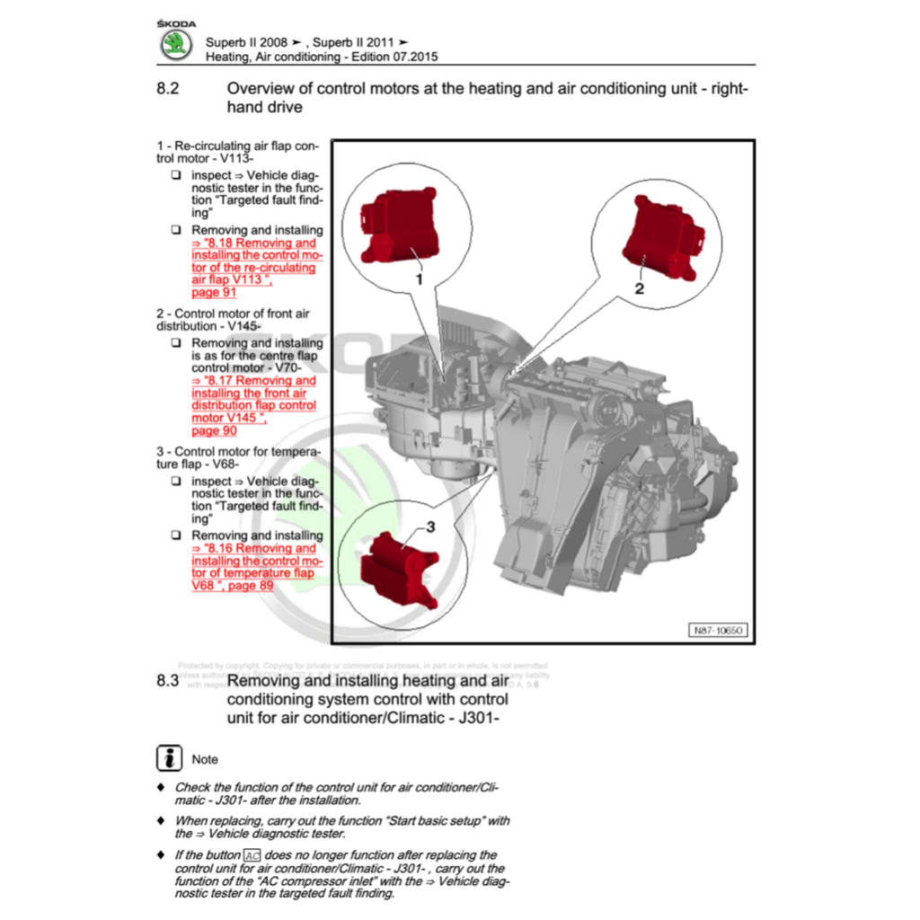 SKODA SUPERB B6 (2005-2014) SERVICE WORKSHOP MANUAL