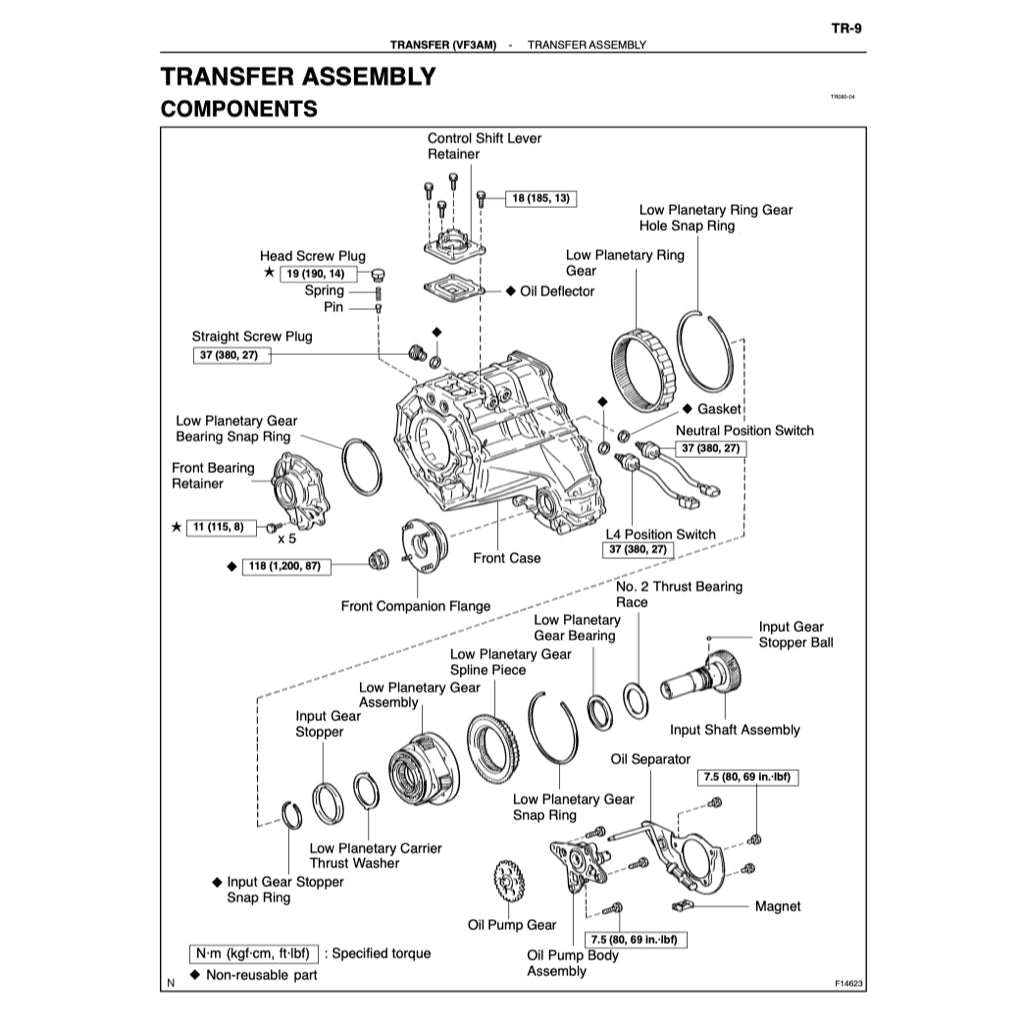 TOYOTA 4RUNNER N180 (1996-2002) SERVICE WORKSHOP MANUAL