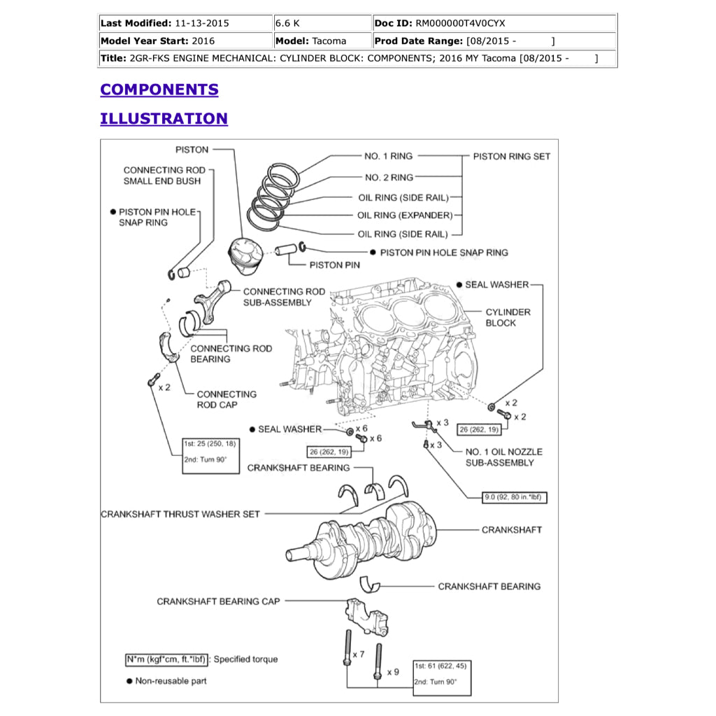 TOYOTA TACOMA N300 (2015-2023) SERVICE WORKSHOP MANUAL