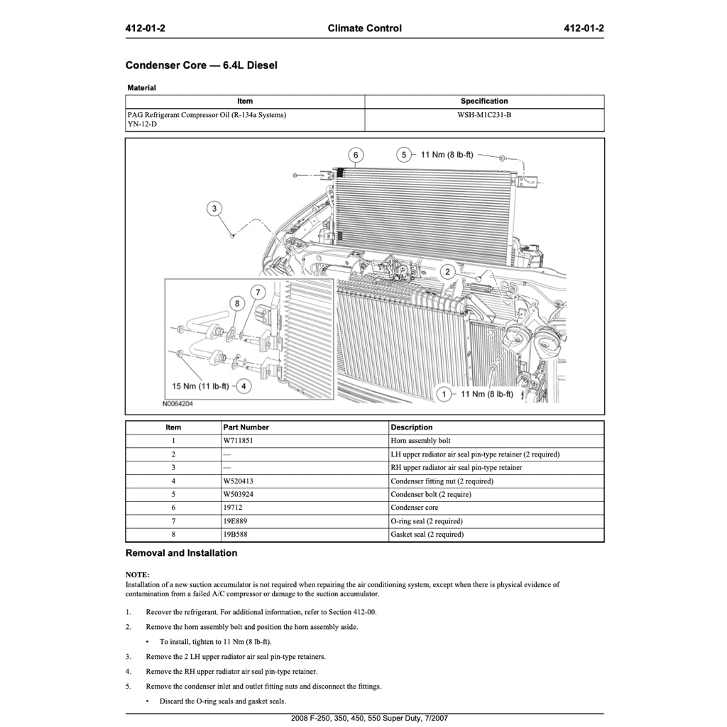 Ford F-250 F-350 F-450 F-550 SUPERDUTY P356 (2007-2010) SERVICE WORKSHOP MANUAL