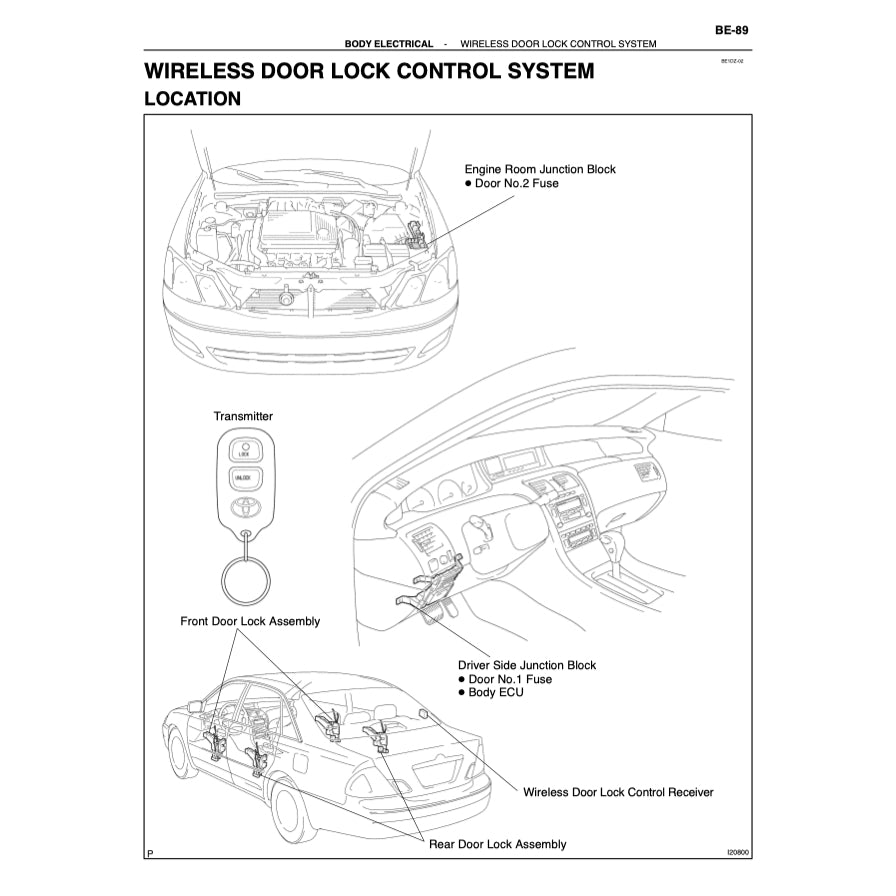 TOYOTA AVALON GSX20 (1999-2004) SERVICE WORKSHOP MANUAL