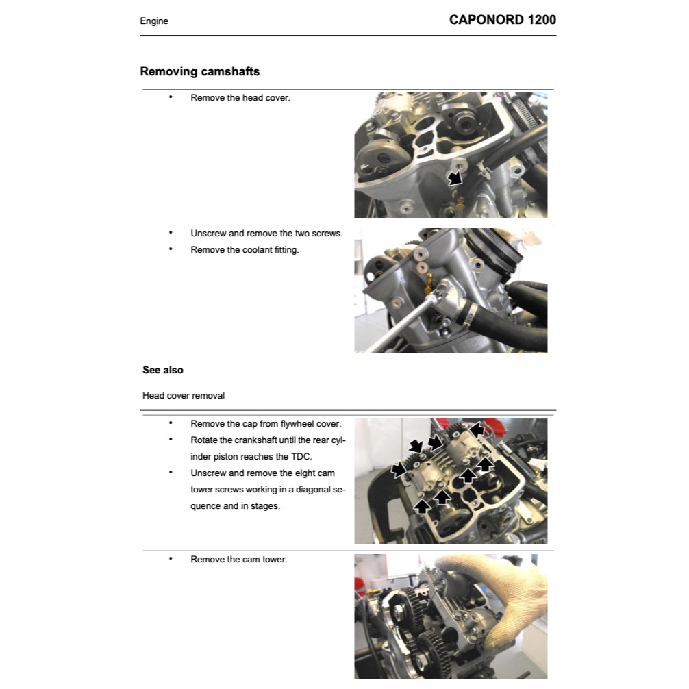 APRILIA CAPONORD 1200 (2013-2018) SERVICE WORKSHOP MANUAL + PARTS CATALOGUE + OWNER'S MANUAL