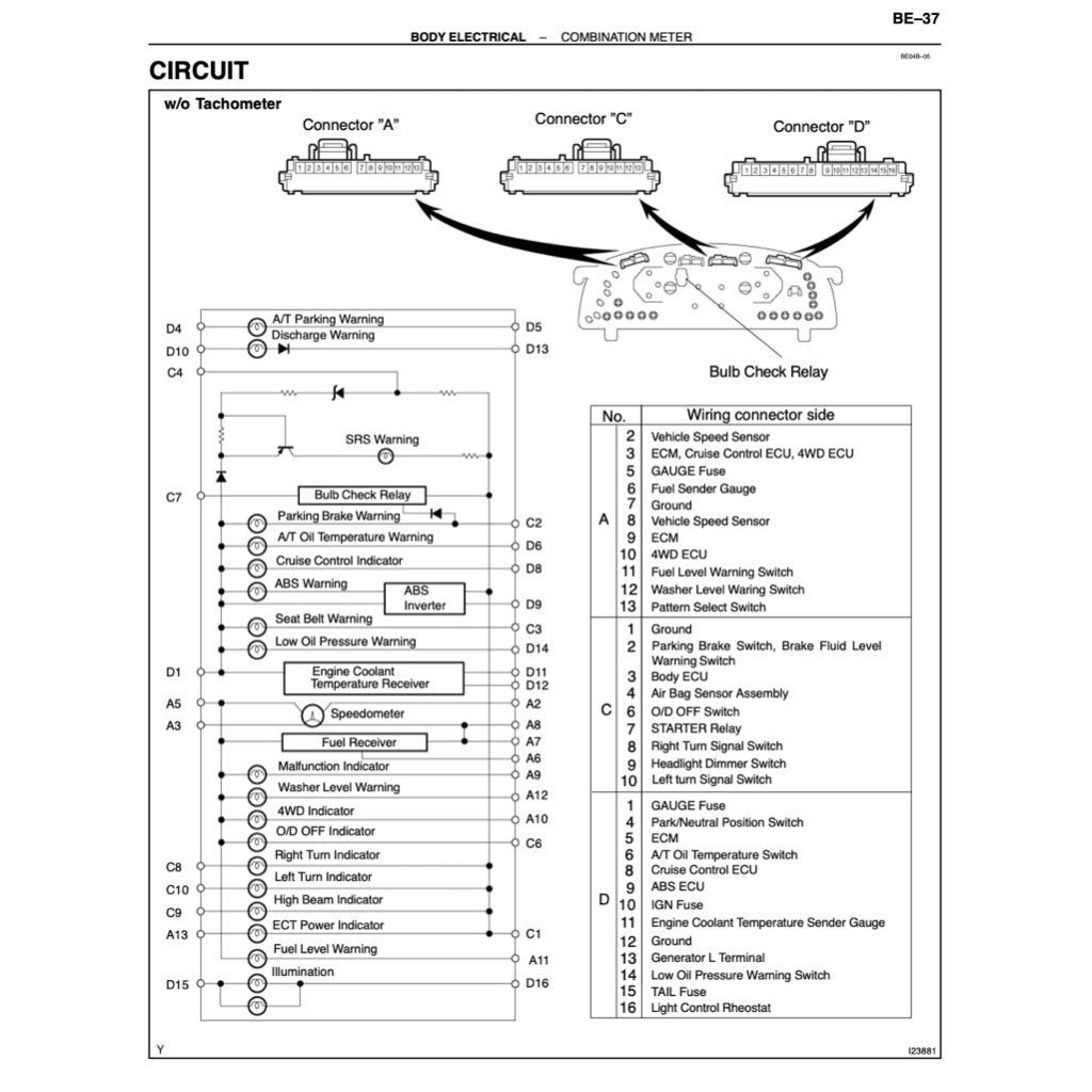 TOYOTA TACOMA N140-N190 (1995-2004) SERVICE WORKSHOP MANUAL