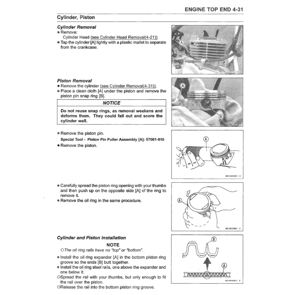 KAWASAKI KLX230 A/B/C/D (2021+) SERVICE WORKSHOP MANUAL