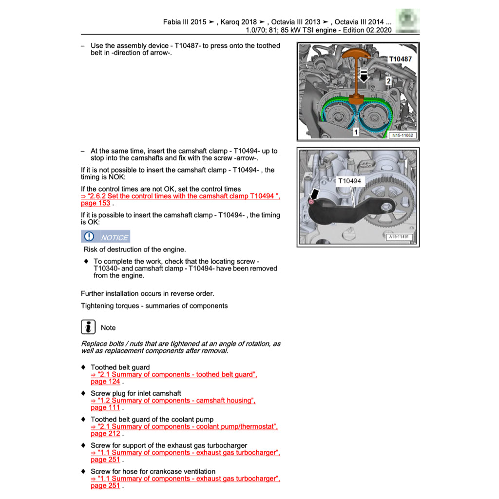 SKODA OCTAVIA 5E (2013-2019) SERVICE WORKSHOP MANUAL
