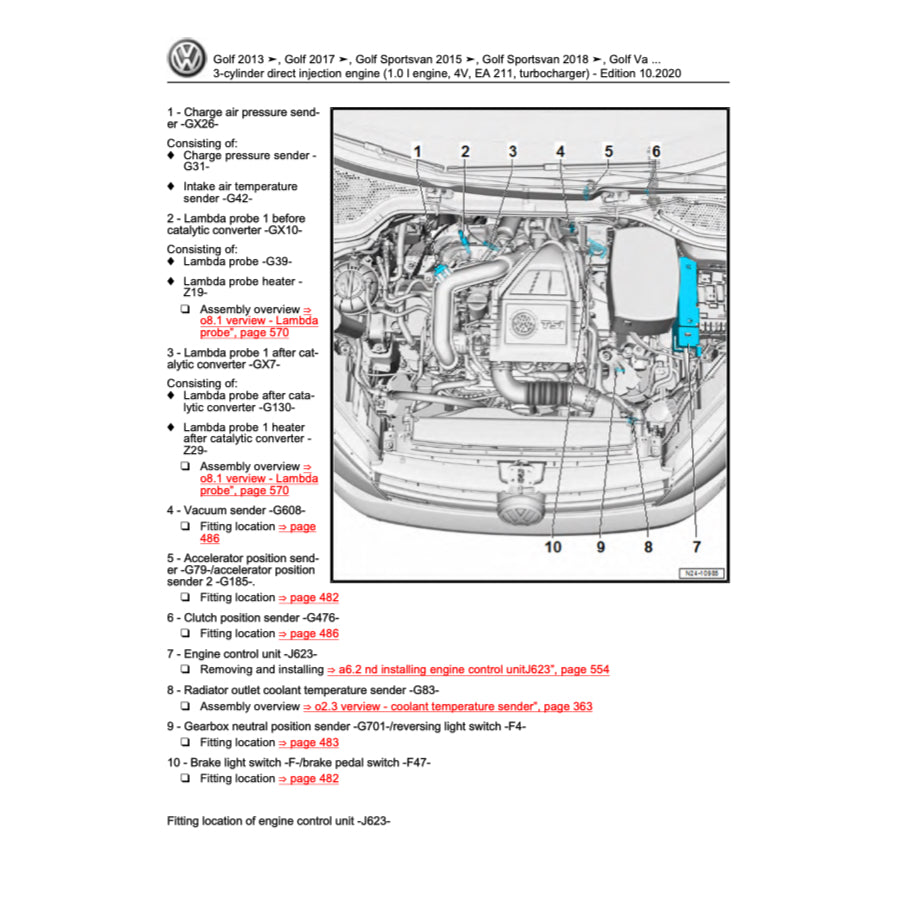 VW T-CROSS C11 (2019+) SERVICE WORKSHOP MANUAL